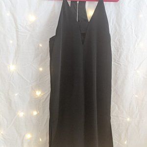 Forever 21 Black Midi Satin Strap Dress/ Size M